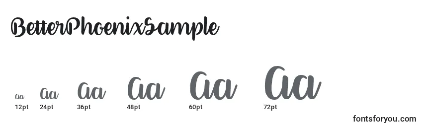 BetterPhoenixSample Font Sizes