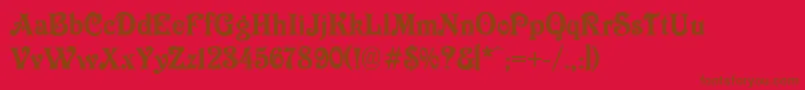 Longdon Font – Brown Fonts on Red Background