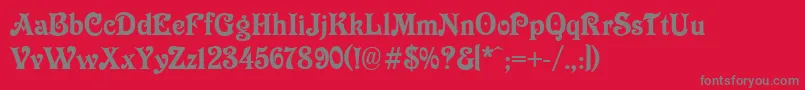 Longdon Font – Gray Fonts on Red Background