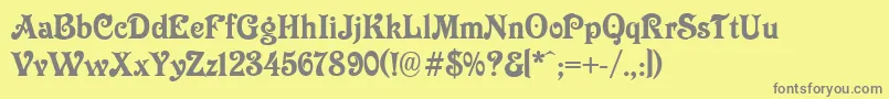Longdon Font – Gray Fonts on Yellow Background