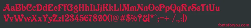 Longdon Font – Red Fonts on Black Background