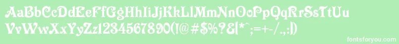 Longdon Font – White Fonts on Green Background
