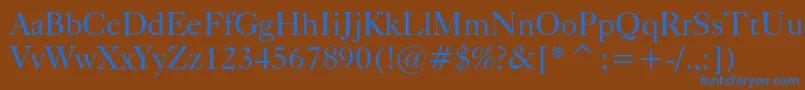 Caslonc540bt Font – Blue Fonts on Brown Background