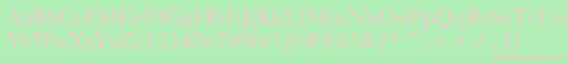 Caslonc540bt-Schriftart – Rosa Schriften auf grünem Hintergrund
