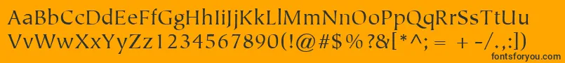 ItcTiepoloLtBook Font – Black Fonts on Orange Background