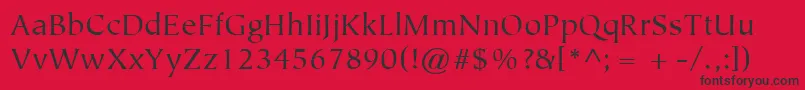 ItcTiepoloLtBook Font – Black Fonts on Red Background