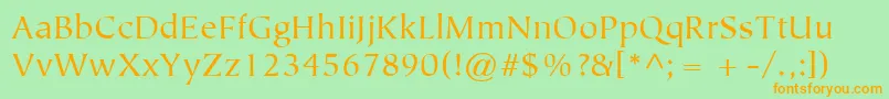 ItcTiepoloLtBook Font – Orange Fonts on Green Background