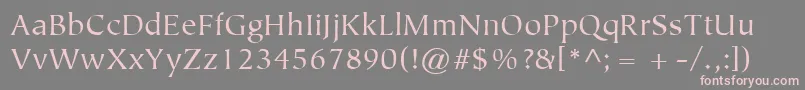 ItcTiepoloLtBook Font – Pink Fonts on Gray Background