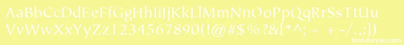 ItcTiepoloLtBook Font – White Fonts on Yellow Background