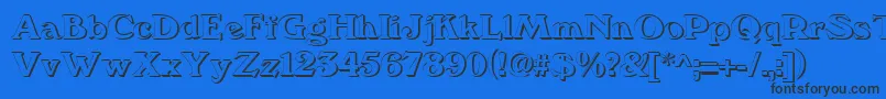 フォントWe5Db – 黒い文字の青い背景