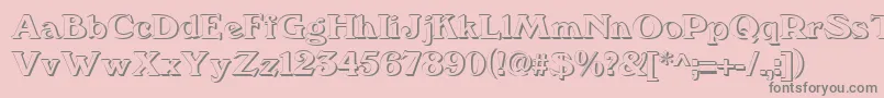 We5Db Font – Gray Fonts on Pink Background