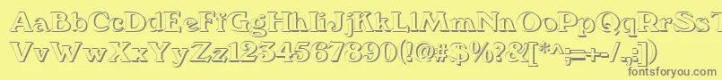 Weitere Informationen zur We5Db-Schriftart We5Db-Schriftart – Graue Schriften auf gelbem Hintergrund
