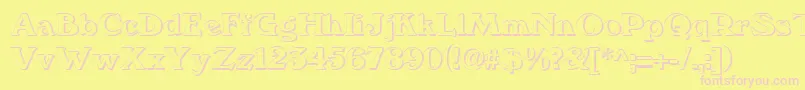 We5Db Font – Pink Fonts on Yellow Background