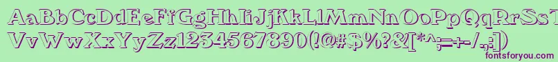 We5Db Font – Purple Fonts on Green Background