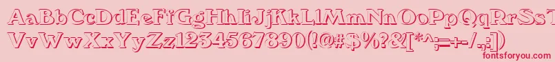 Шрифт We5Db – красные шрифты на розовом фоне