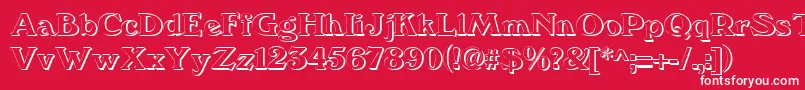 We5Db Font – White Fonts on Red Background