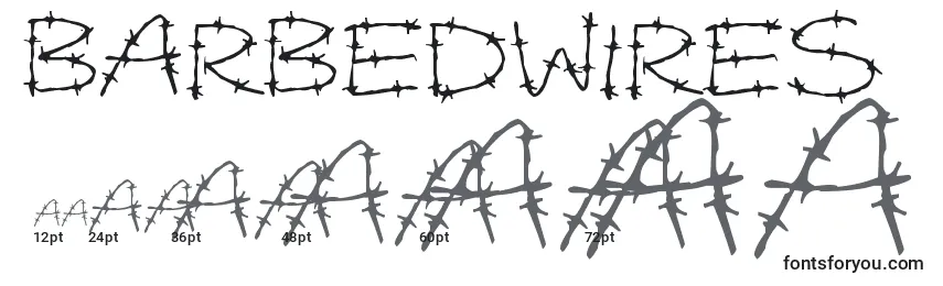 BarbedWires Font Sizes