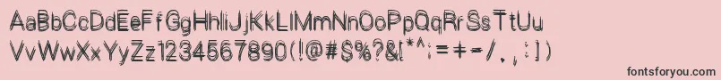 LePetitChaos Font – Black Fonts on Pink Background