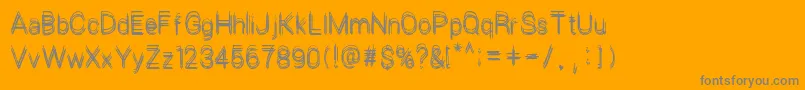 LePetitChaos Font – Gray Fonts on Orange Background