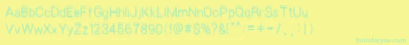 Шрифт LePetitChaos – зелёные шрифты на жёлтом фоне