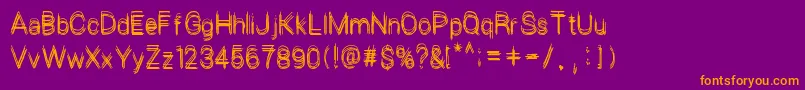 LePetitChaos Font – Orange Fonts on Purple Background