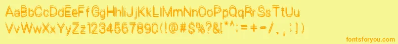 LePetitChaos Font – Orange Fonts on Yellow Background