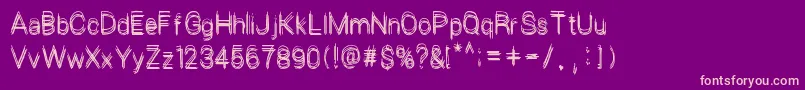 LePetitChaos Font – Pink Fonts on Purple Background