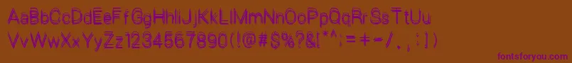 LePetitChaos-Schriftart – Violette Schriften auf braunem Hintergrund
