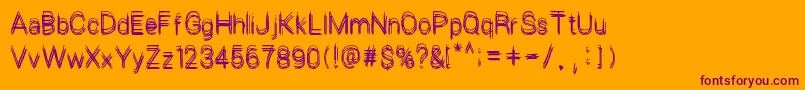 LePetitChaos Font – Purple Fonts on Orange Background