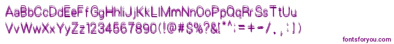 LePetitChaos Font – Purple Fonts on White Background