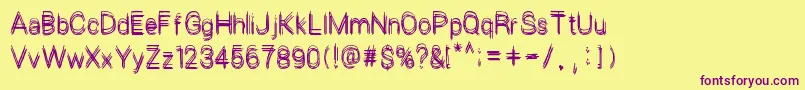 LePetitChaos Font – Purple Fonts on Yellow Background