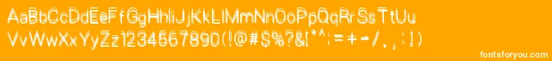 LePetitChaos Font – White Fonts on Orange Background