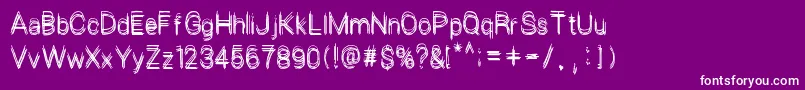 LePetitChaos-Schriftart – Weiße Schriften auf violettem Hintergrund