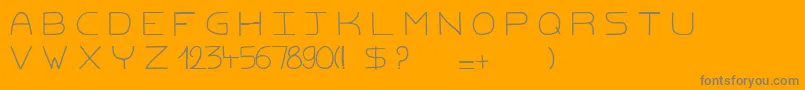 Dirtymacadam Font – Gray Fonts on Orange Background