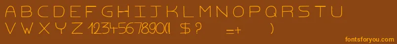 Dirtymacadam Font – Orange Fonts on Brown Background