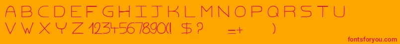 Dirtymacadam Font – Red Fonts on Orange Background