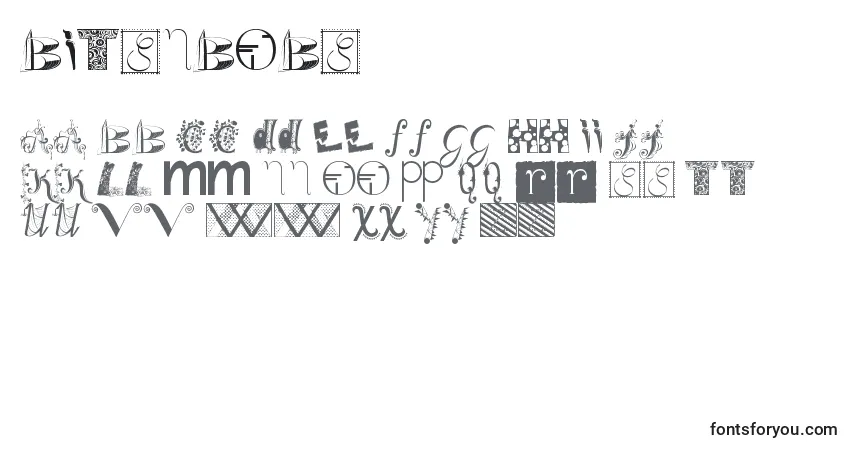 Czcionka Bitsnbobs – alfabet, cyfry, specjalne znaki