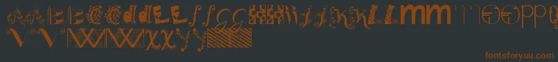 Bitsnbobs Font – Brown Fonts on Black Background