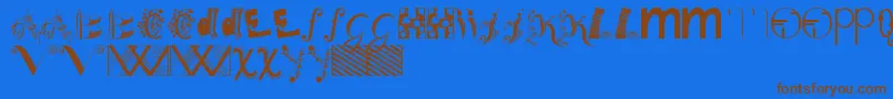 Bitsnbobs Font – Brown Fonts on Blue Background