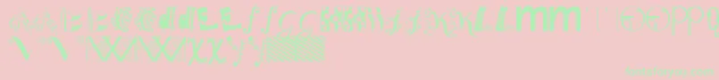 Bitsnbobs Font – Green Fonts on Pink Background