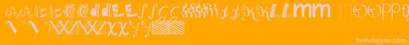fuente Bitsnbobs – Fuentes Rosadas Sobre Fondo Naranja