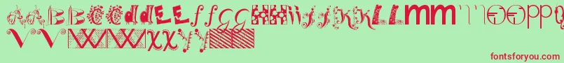 Bitsnbobs Font – Red Fonts on Green Background