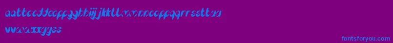 EnjoyTheTime Font – Blue Fonts on Purple Background