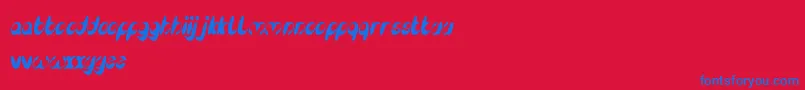 EnjoyTheTime Font – Blue Fonts on Red Background