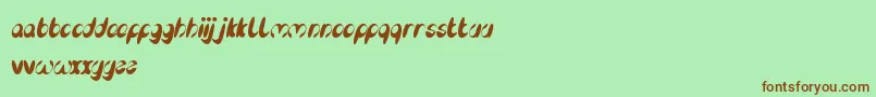 EnjoyTheTime Font – Brown Fonts on Green Background