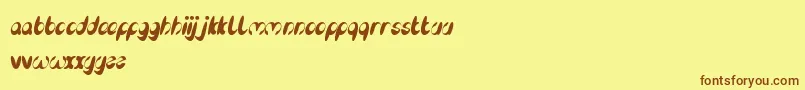 EnjoyTheTime Font – Brown Fonts on Yellow Background