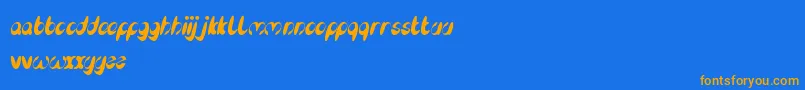 EnjoyTheTime Font – Orange Fonts on Blue Background