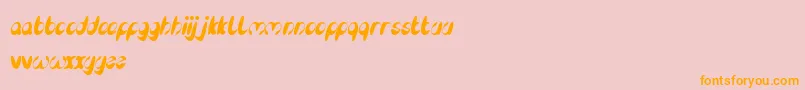 EnjoyTheTime Font – Orange Fonts on Pink Background