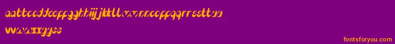 EnjoyTheTime Font – Orange Fonts on Purple Background