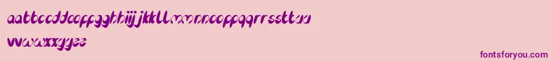 EnjoyTheTime Font – Purple Fonts on Pink Background